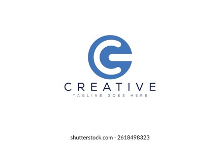 Letra C logotipo modelo ilustração vetorial