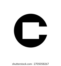 Logotipo de la letra C. Diseño de logo. Elementos de Plantilla. Logotipo abstracto geométrico