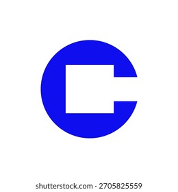 Logotipo de la letra C. Diseño de logo. Elementos de Plantilla. Logotipo abstracto geométrico