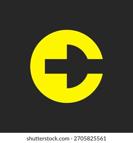 Buchstabe C-Logo. Logo-Design. Vorlagenelemente. Geometrisches abstraktes Logo