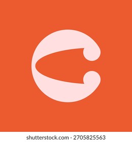 Logotipo de la letra C. Diseño de logo. Elementos de Plantilla. Logotipo abstracto geométrico