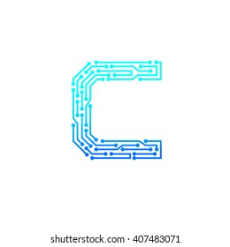 letter c logo design template logotype