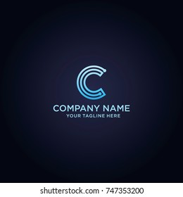 Letter C Logo Design template, Technology and digital abstract icon