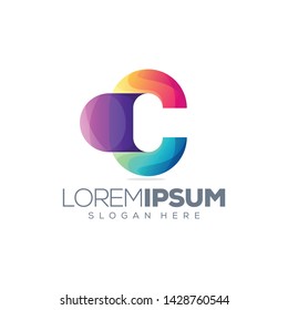 letter C logo design vector illustration