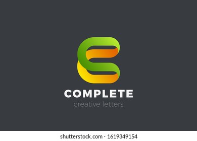 Letter C Logo design vector template Ribbon Font style Typography.