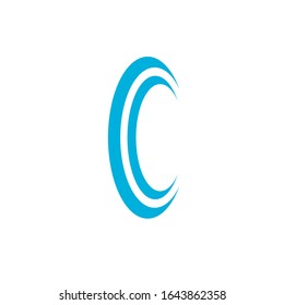 plantilla de signo vectorial de diseño de logotipo C de letra C
