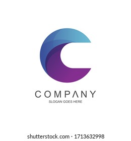 vector de diseño de logotipo de letra c