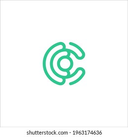 Logo-Design-Vektorsymbol des Buchstaben C