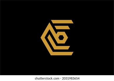 Letter C logo design vector. Labyrinth abstract symbol. Letter P outline vector icon.