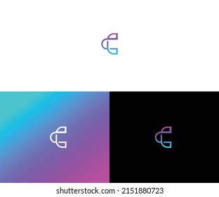 Plantilla vectorial de diseño de logotipo de carta C