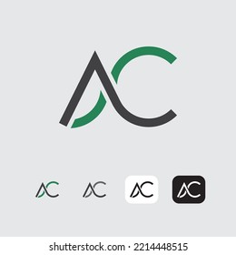 Letter A and C logo design vector template