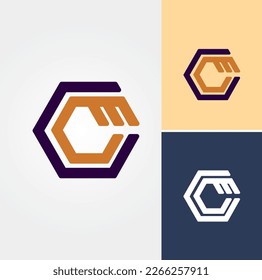 Vector de diseño del logotipo de la letra C