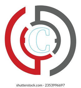 Buchstabe c Logo-Design-Vektorgrafik 