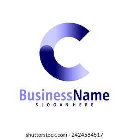 Letter C logo design vector. Creative Initial C logo concepts template
