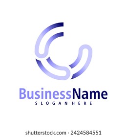 Letter C logo design vector. Creative Initial C logo concepts template