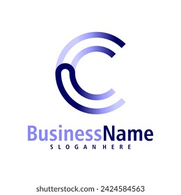 Letter C logo design vector. Creative Initial C logo concepts template