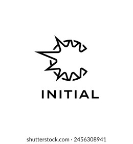 Letter C logo design vector illustration
