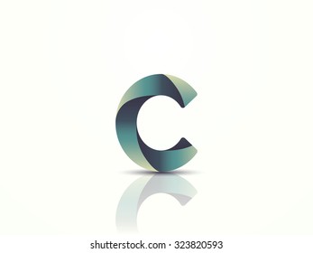 Letter C. Logo design. Vector illustration