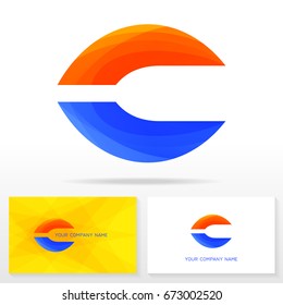 Letter C logo design - vector sign. Business card templates.