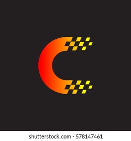 Letter C logo, fast speed, moving, delivery, Digital and Technology for your Corporate identity