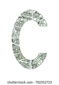 Letter C logo flower design.
