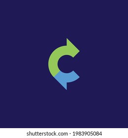 The letter C logo is formed from 2 arrows pointing in opposite directions