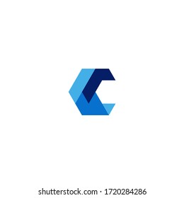 Buchstabe C Logo, geometrisches Logo, Symbol-Logo