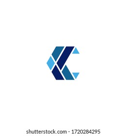 logotipo de letra C, logotipo geométrico, logotipo de icono