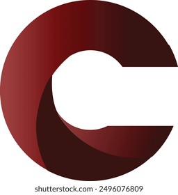 Letter C logo gradient color Vector illustration