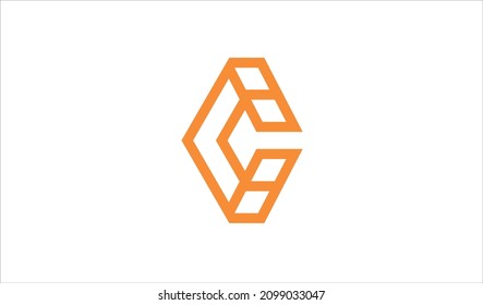 Letter C logo graphic elegant and unique sliced design template Vector