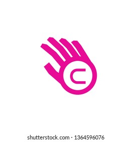 Letter C logo and Hand Logo