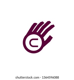 Letter C logo and Hand Logo