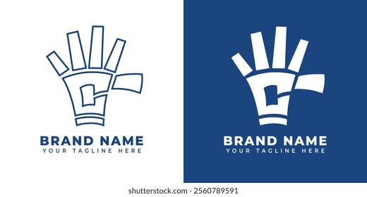 Letter C Logo With Hand Shape