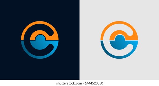 Letter C logo icon design template elements