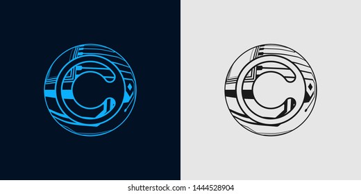 Letter C logo icon design template elements