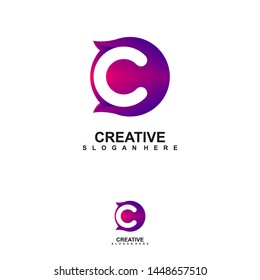 Letter C logo icon design template elements