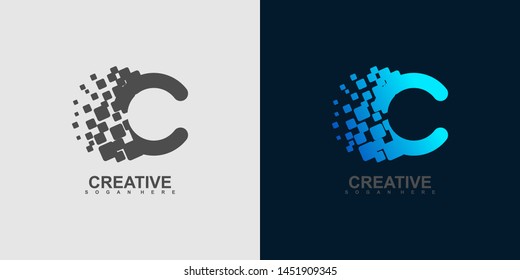 Letter C logo icon design template elements