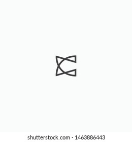 Letter C Logo Icon Design Template. Abstract, Line, Minimalist  Vector