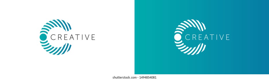 Letter C logo icon design template elements. Vector color sign.