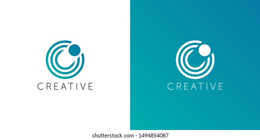 Letter C logo icon design template elements. Vector color sign.