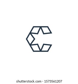 Letter C logo icon design template elements