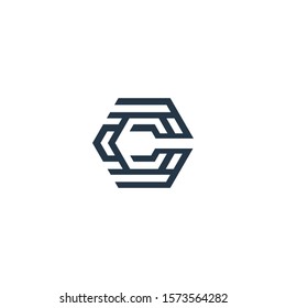 Letter C logo icon design template elements