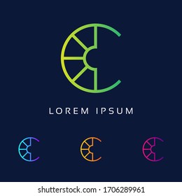 Letter C logo icon design Abstract vector template elements.
