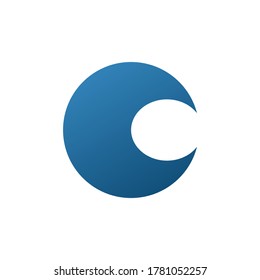 Elementos de la plantilla de diseño de iconos del logotipo de la letra C