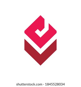 Elementos de plantilla de diseño de icono del logotipo de la letra C, símbolo c inicial
