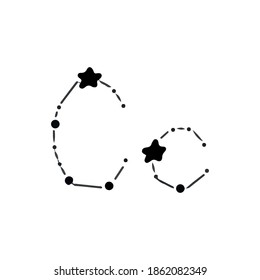 Logo-Symbol des Buchstaben C, Vektorgrafik-Vorlagensterne