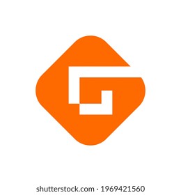 Letter C logo icon design template elements, orange color on white background, simple vector illustration