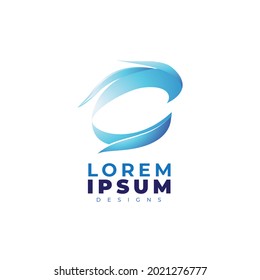 Elementos de la plantilla de diseño de iconos del logotipo de la letra C