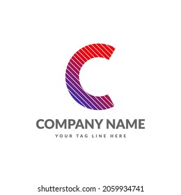 Letter C logo icon design template elements. Vector color sign.