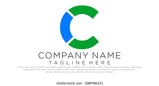 Letter C logo icon design template elements. Vector color sign.